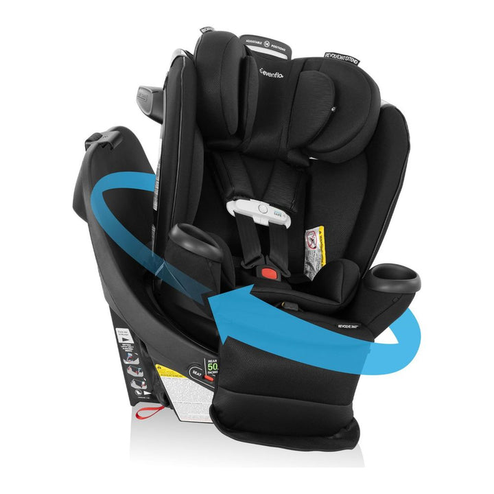 Evenflo GOLD Revolve360 Extend All-in-one Rotational Car Seat with SensorSafe - Onyx Black Default Title
