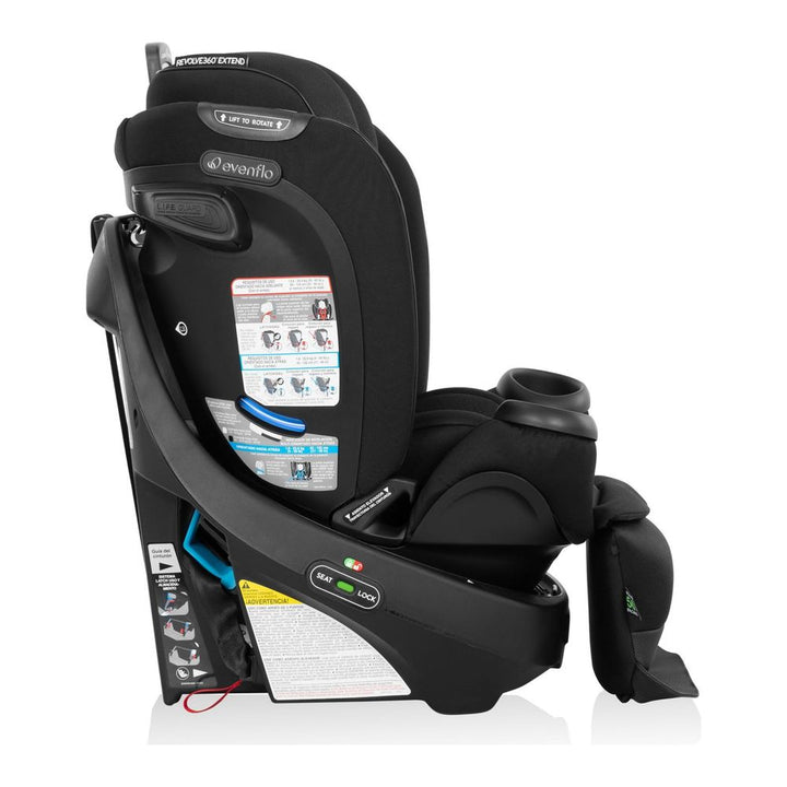 Evenflo GOLD Revolve360 Extend All-in-one Rotational Car Seat with SensorSafe - Onyx Black