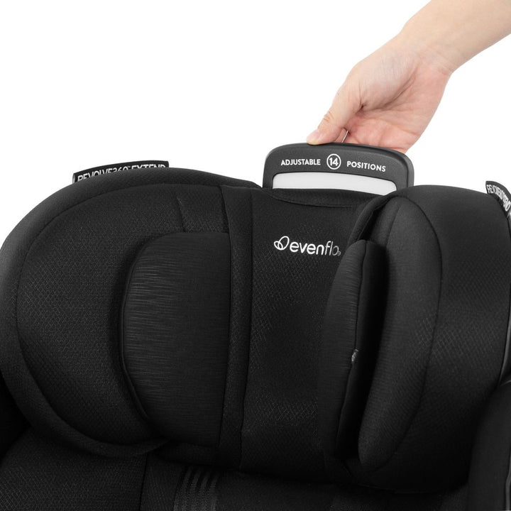 Evenflo GOLD Revolve360 Extend All-in-one Rotational Car Seat with SensorSafe - Onyx Black
