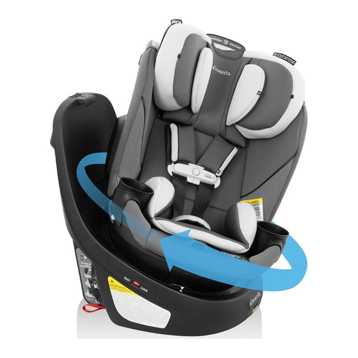 Evenflo GOLD Revolve360 Slim 2-in-1 Rotational Car Seat with SensorSafe Pearl Grey