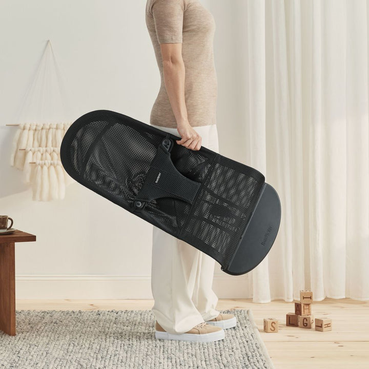 BabyBjorn Bouncer Bliss & Mini Carrier Bundle - Anthracite Landscape/Black Mesh