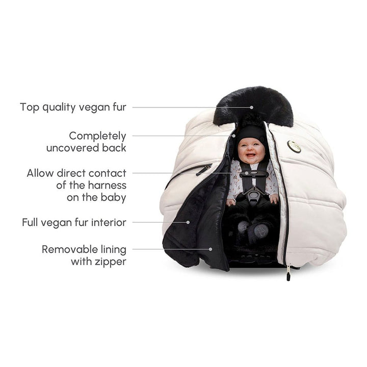 Petit Coulou 3-Season Car Seat Cover and Insulated Backing Deluxe Set
