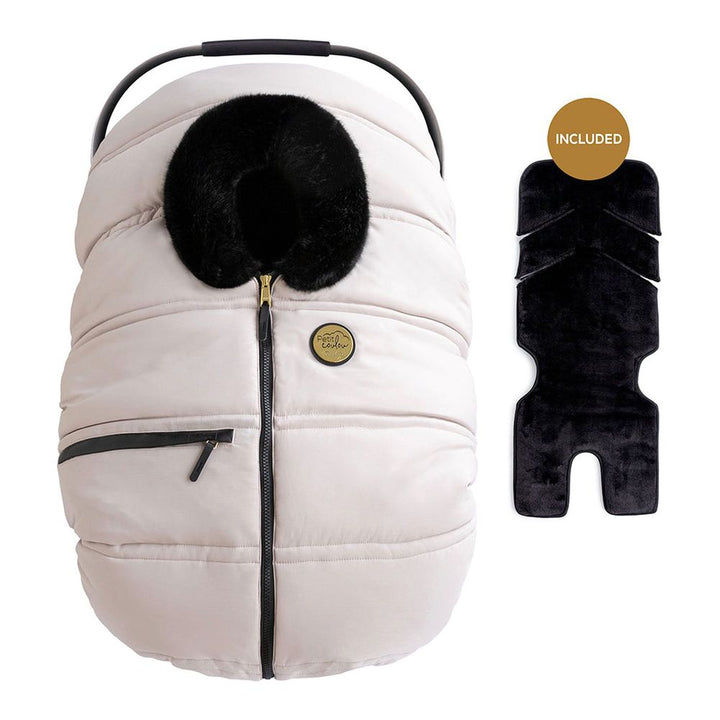 Petit Coulou 3-Season Car Seat Cover and Insulated Backing Deluxe Set Dune