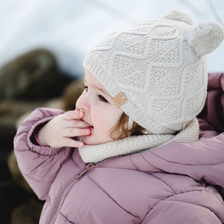 Calikids Cashmere-Feel Knit Soft Touch Pom Pom Winter Hat