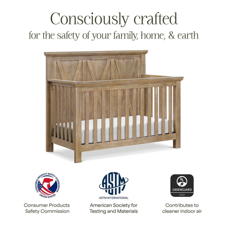 Monogram by Namesake Emory Farmhouse 4-in-1 Convertible Crib