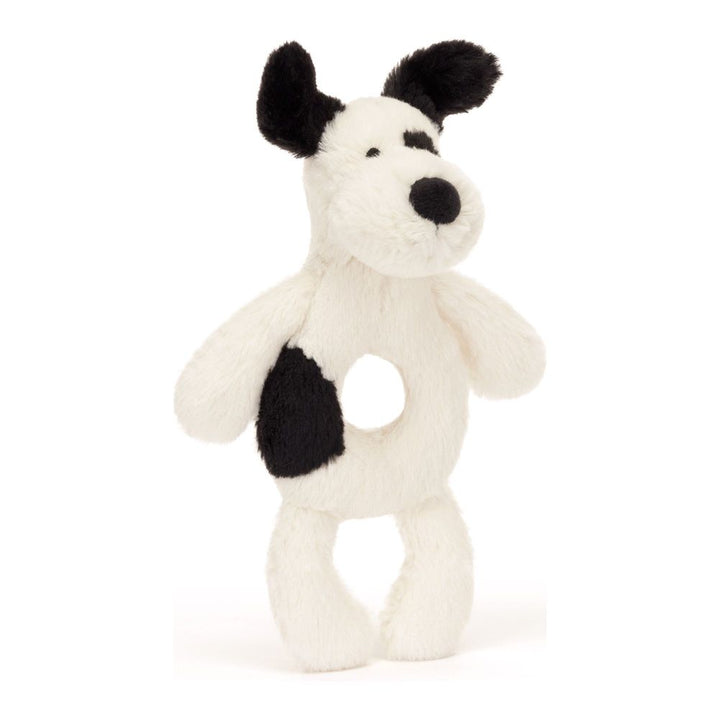 Jellycat Bashful Ring Rattle - Black & Cream Puppy Default Title