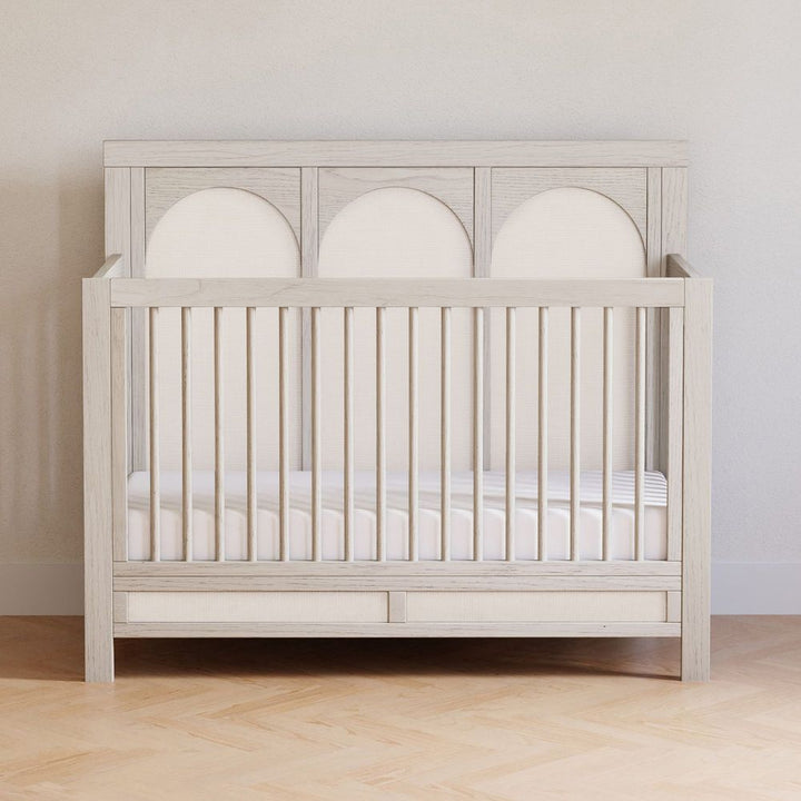 Namesake Eloise 4-in-1 Convertible Crib with Performance Pearl Eco-Weave - White Driftwood