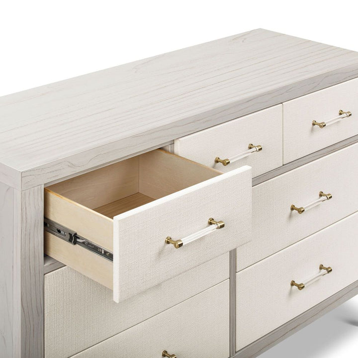 Namesake Eloise 7-Drawer Assembled Dresser with Performance Pearl Eco-Weave - White Driftwood