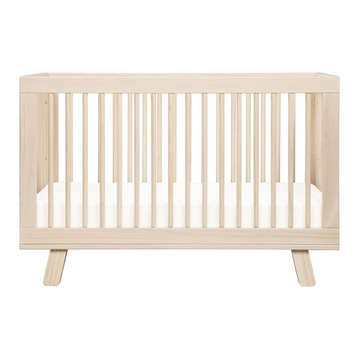 Babyletto Hudson 3-in-1 Convertible Crib & Double Dresser Nursery Furniture Set - Washed Natural/Washed Natural & White