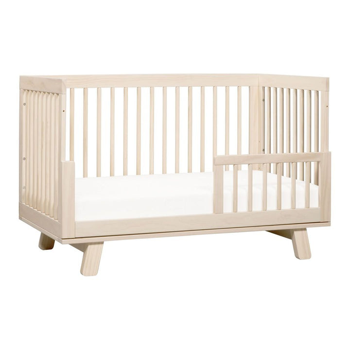 Babyletto Hudson 3-in-1 Convertible Crib & Double Dresser Nursery Furniture Set - Washed Natural/Washed Natural & White