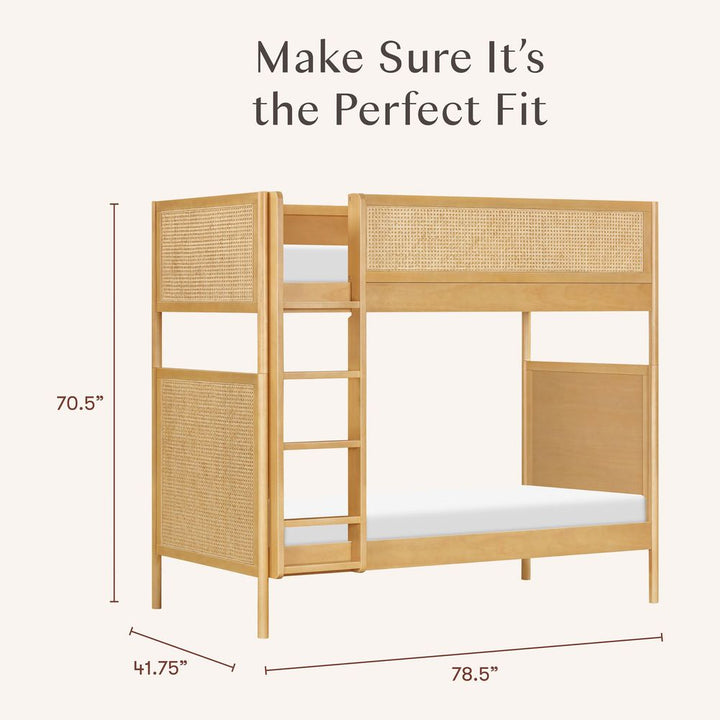 Babyletto Bondi Cane Convertible Bunk Bed - Honey