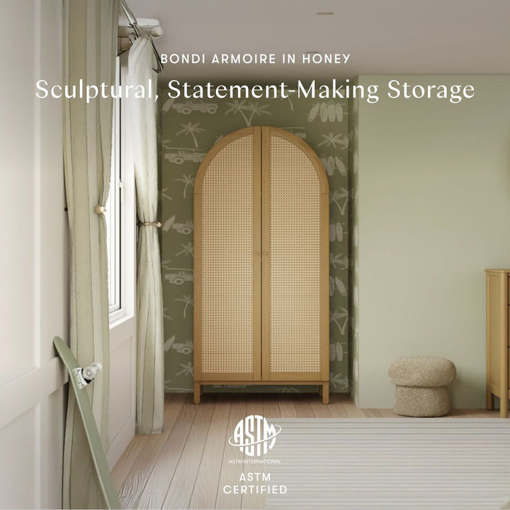 Babyletto Bondi Cane Assembled Armoire - Honey