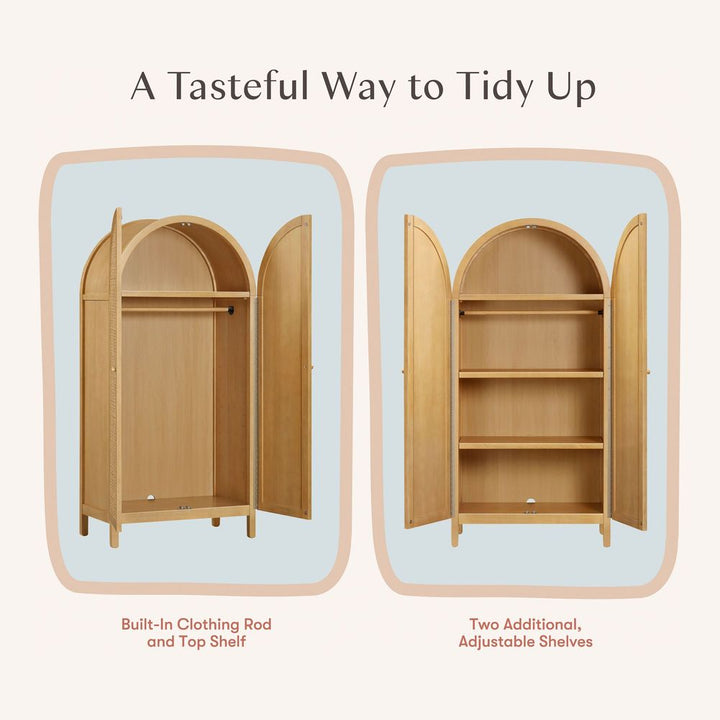 Babyletto Bondi Cane Assembled Armoire - Honey