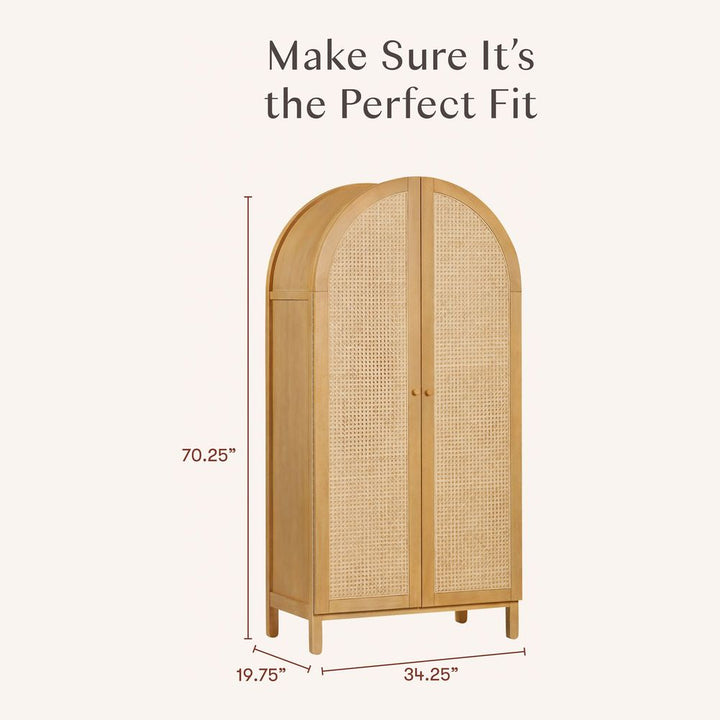 Babyletto Bondi Cane Assembled Armoire - Honey