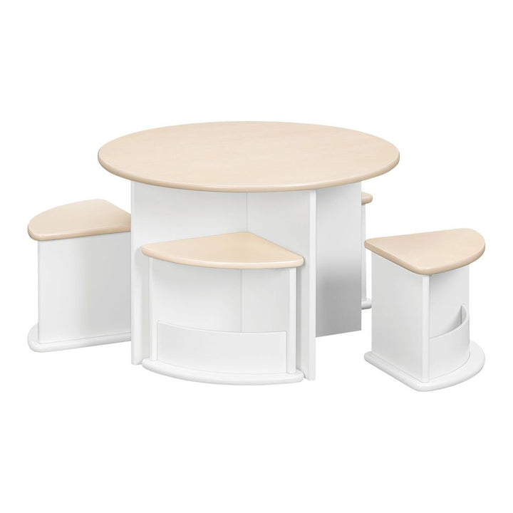 Babyletto Nessa Nesting Play Table White and Washed Natural