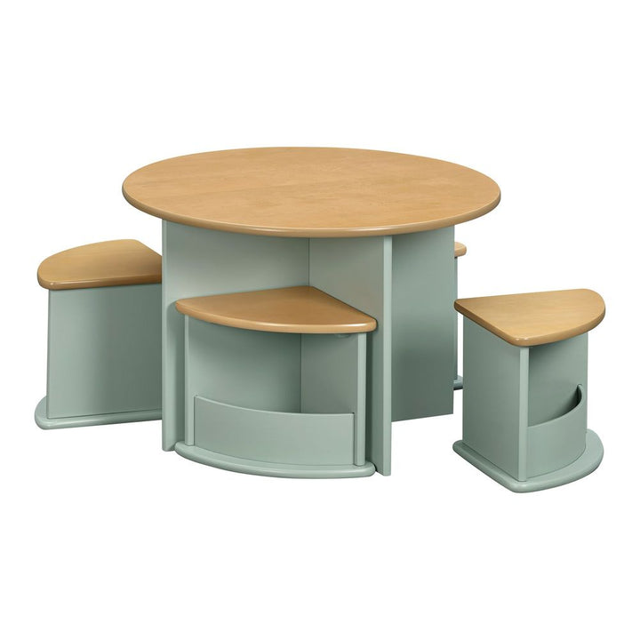 Babyletto Nessa Nesting Play Table Light Sage and Honey