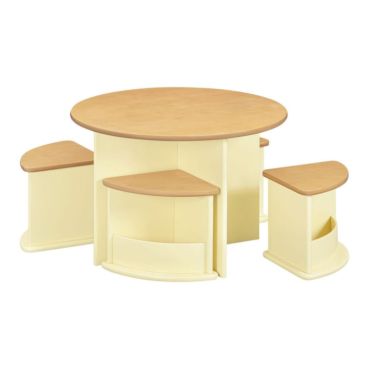 Babyletto Nessa Nesting Play Table Pale Yellow and Honey