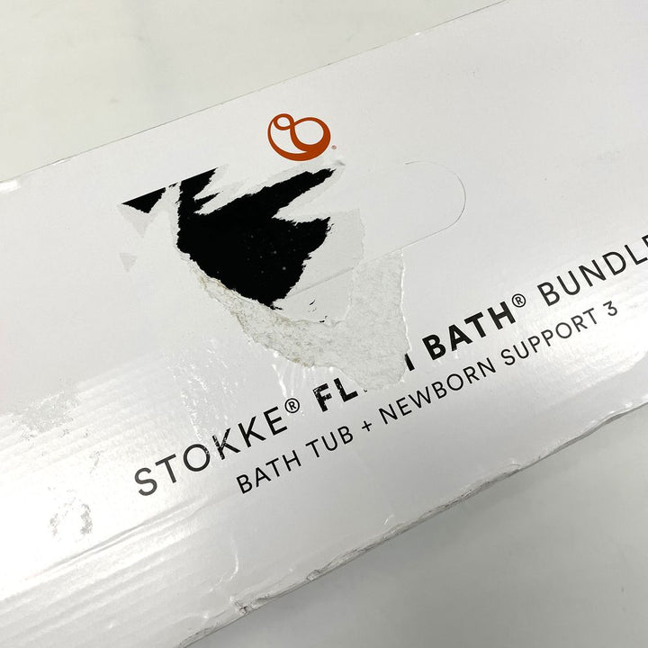 Stokke Flexi Bath Bundle with Heat-Sensitive Plug and Flexi Bath Newborn Support - White (97542) (Open Box)