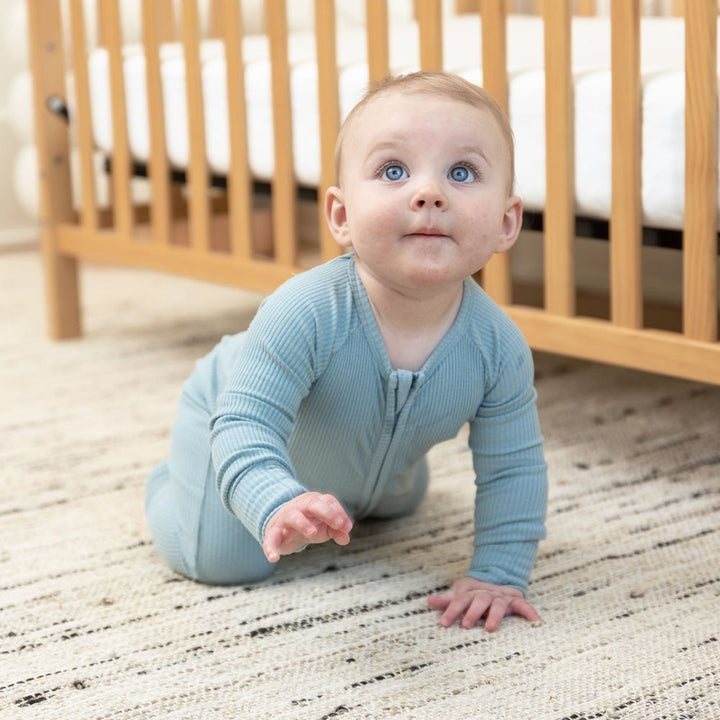 Good Little Citizens Rib Zip Fit Footie Sleeper & Beanie Set