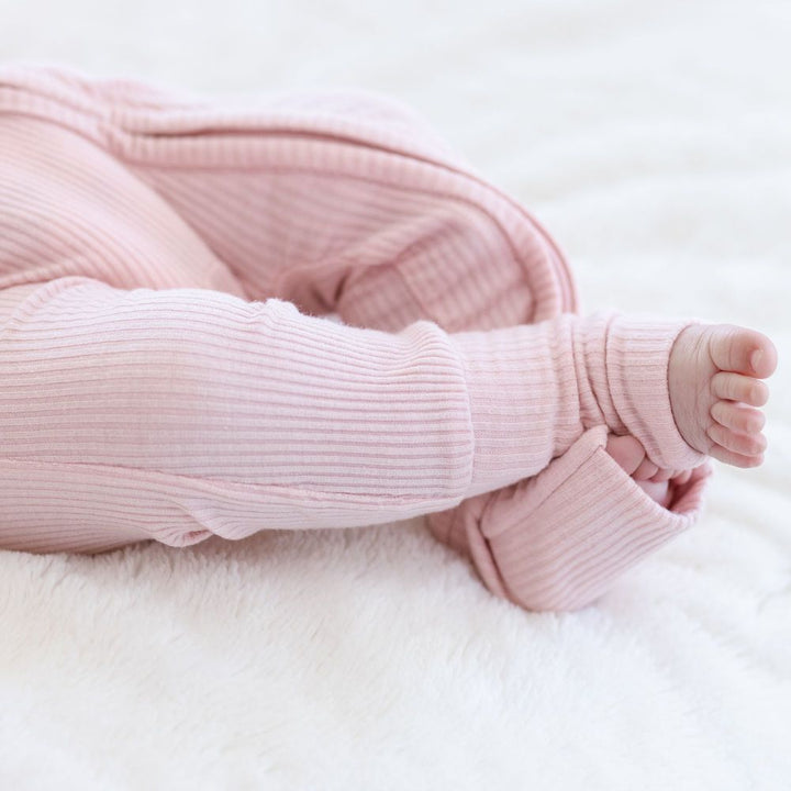 Good Little Citizens Rib Zip Fit Footie Sleeper & Beanie Set