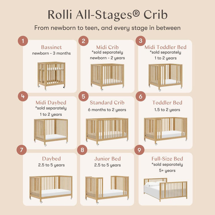 Babyletto Rolli 9-in-1 Convertible Crib