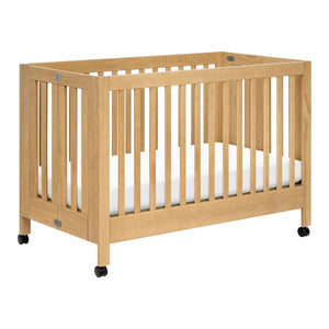 Babyletto Maki Full-Size Folding Crib With Toddler Bed Conversion Kit Honey