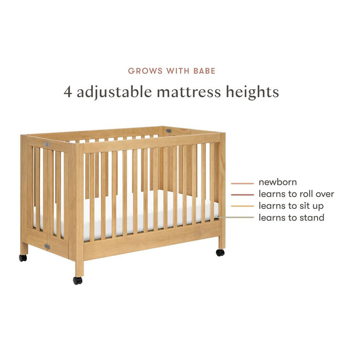 Babyletto Maki Full-Size Folding Crib With Toddler Bed Conversion Kit