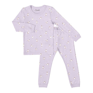 Coccoli Modal Long Sleeve Pyjamas - Figure Skaters on Purple 2 Years (27-30 lbs)