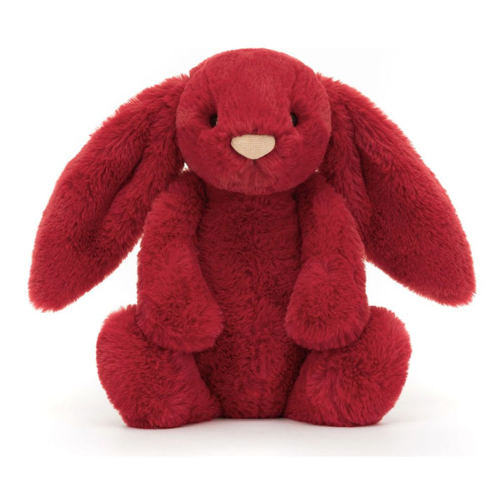 Jellycat Bashful Luxe Bunny Plush Toy - Scarlett (Medium, 12 inch)