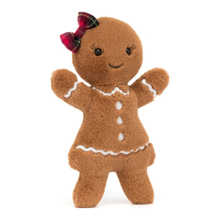 Jellycat Jolly Gingerbread Plush Toy - Ruby (Medium, 8 inch) Default Title