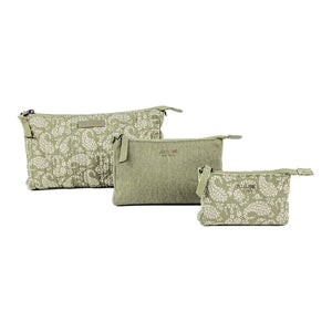 JuJuBe x Sazan Signature Collection 3-piece Pouch Clutch Purse Set - Paisley Floral