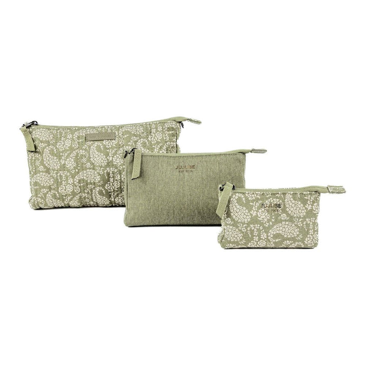 JuJuBe x Sazan Signature Collection 3-piece Pouch Clutch Purse Set - Paisley Floral