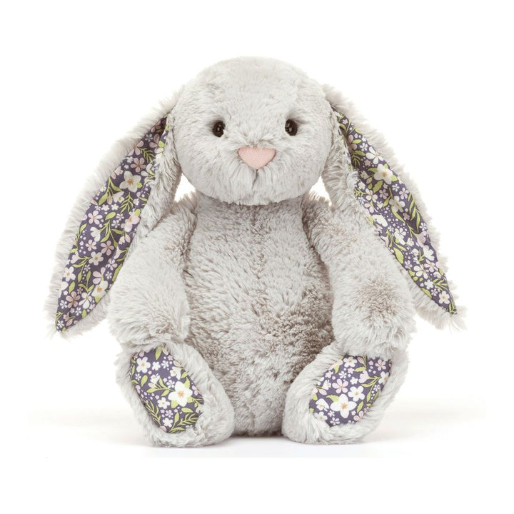 Jellycat Blossom Bunny Plush Toy - Silver Bloom Bunny (Medium, 12 inch)