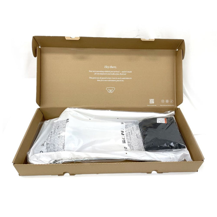 BabyBjorn Bouncer Bliss in Woven Fabric - Classic Quilt, Black on Dark Grey Frame (97898) (Open Box)