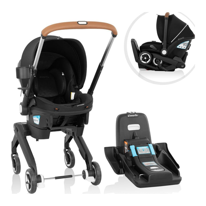 Evenflo Shyft DualRide Infant Car Seat & Stroller Combo Onyx Black