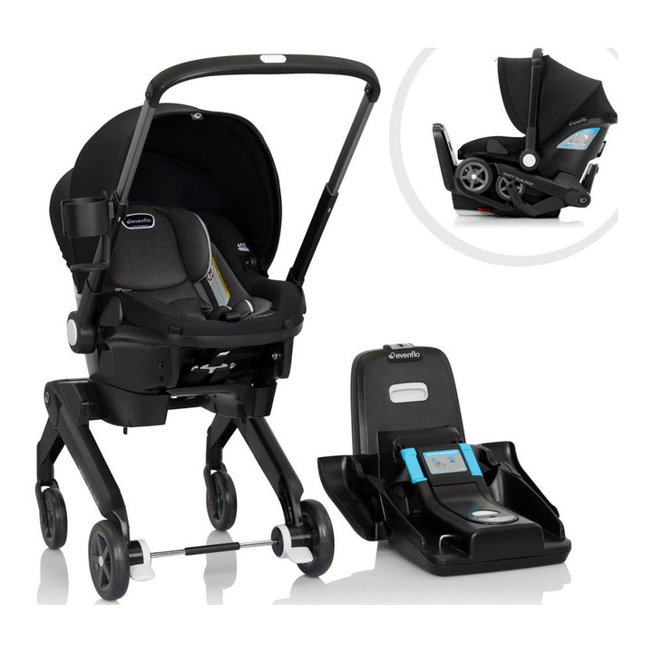 Evenflo Shyft DualRide Infant Car Seat & Stroller Combo Beaufort Black
