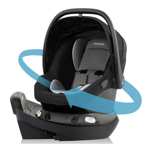 Evenflo Revolve180 LiteMax NXT Rotational Infant Car Seat - Cinder Black Default Title