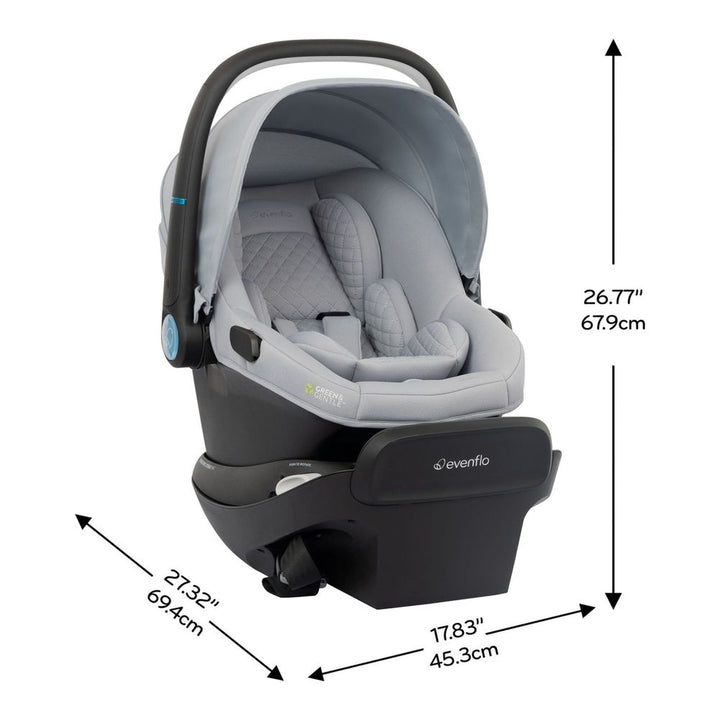 Evenflo Revolve180 LiteMax NXT Rotational Infant Car Seat wth SensorySoothe - Quartz