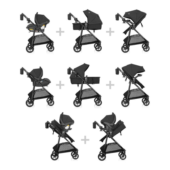 Evenflo Omni Signature and LiteMax Travel System - Porto Black