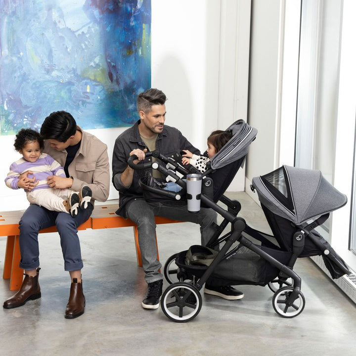 Evenflo GOLD Pivot Xpand Smart and LiteMax Infant Car Seat Modular Travel System - Moonstone