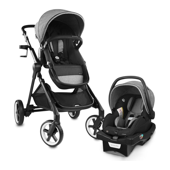 Evenflo GOLD Pivot Xpand Smart and LiteMax Infant Car Seat Modular Travel System - Moonstone Default Title