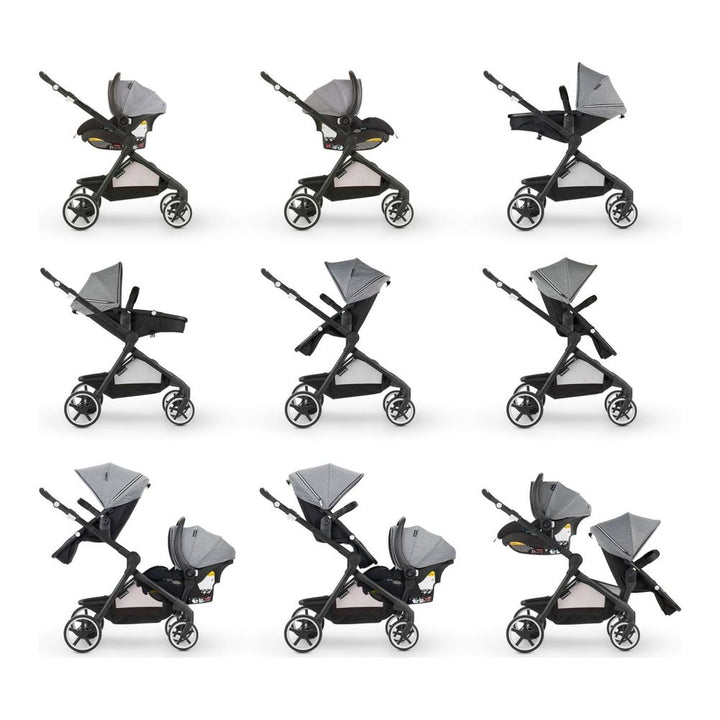 Evenflo GOLD Pivot Xpand Smart and LiteMax Infant Car Seat Modular Travel System - Moonstone