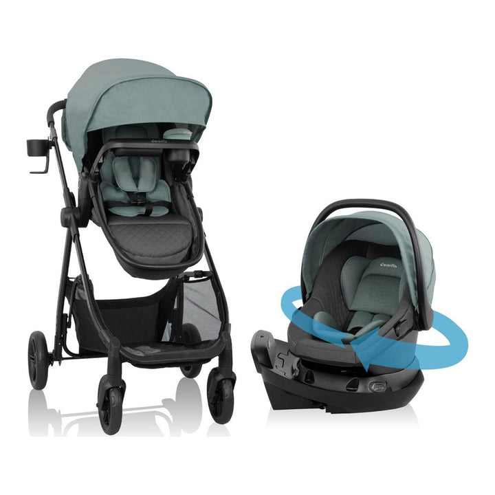 Evenflo Omni Ultra and Revolve180 LiteMax NXT Travel System Pacific Green