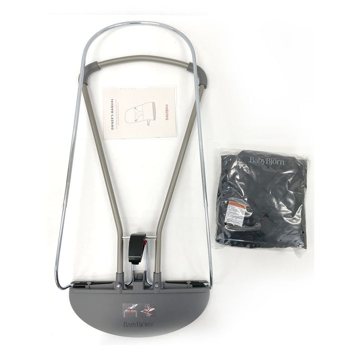 BabyBjorn Bouncer Bliss in Woven Fabric - Classic Quilt, Black on Dark Grey Frame (98064) (Open Box)