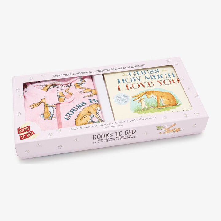 Books to Bed Footie Sleeper & Book Set - Guess How Much I Love You in Pink