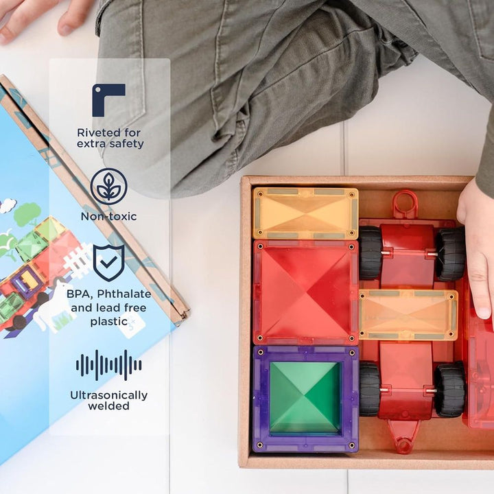 Connetix 24-Piece Magnetic Tiles Motion Pack - Rainbow