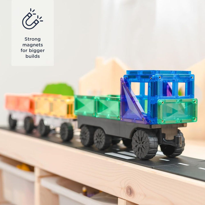 Connetix 50-Piece Magnetic Tiles Transport Pack - Rainbow