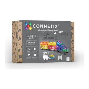 Connetix 50-Piece Magnetic Tiles Transport Pack - Rainbow Default Title