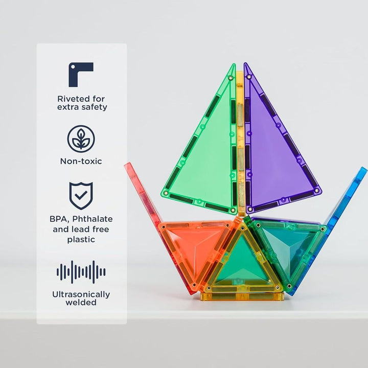 Connetix 24-Piece Magnetic Tiles Mini Pack - Rainbow