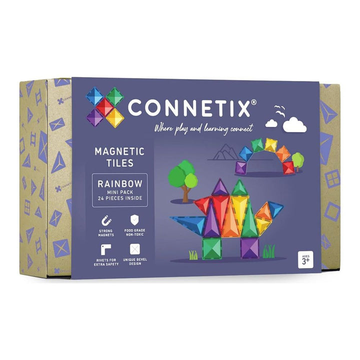 Connetix 24-Piece Magnetic Tiles Mini Pack - Rainbow Default Title